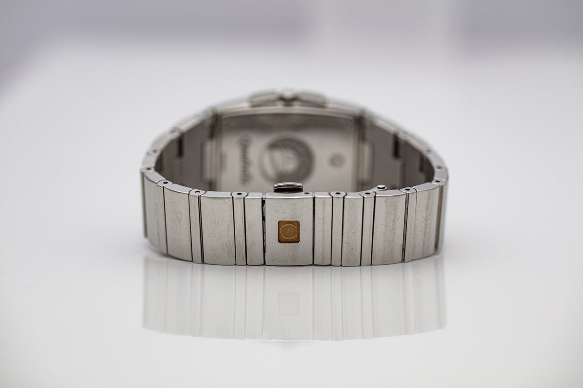 PRE-OWNED OMEGA Constellation Quadrella Stainless Steel Mother of Pearl Ref 15867000