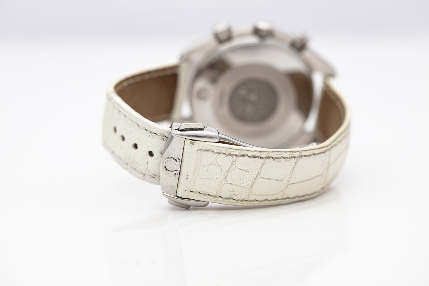 PRE-OWNED Omega Speedmaster Reduced Chronograph 39mm Steel & Mother of Pearl Ref 3834.70.36