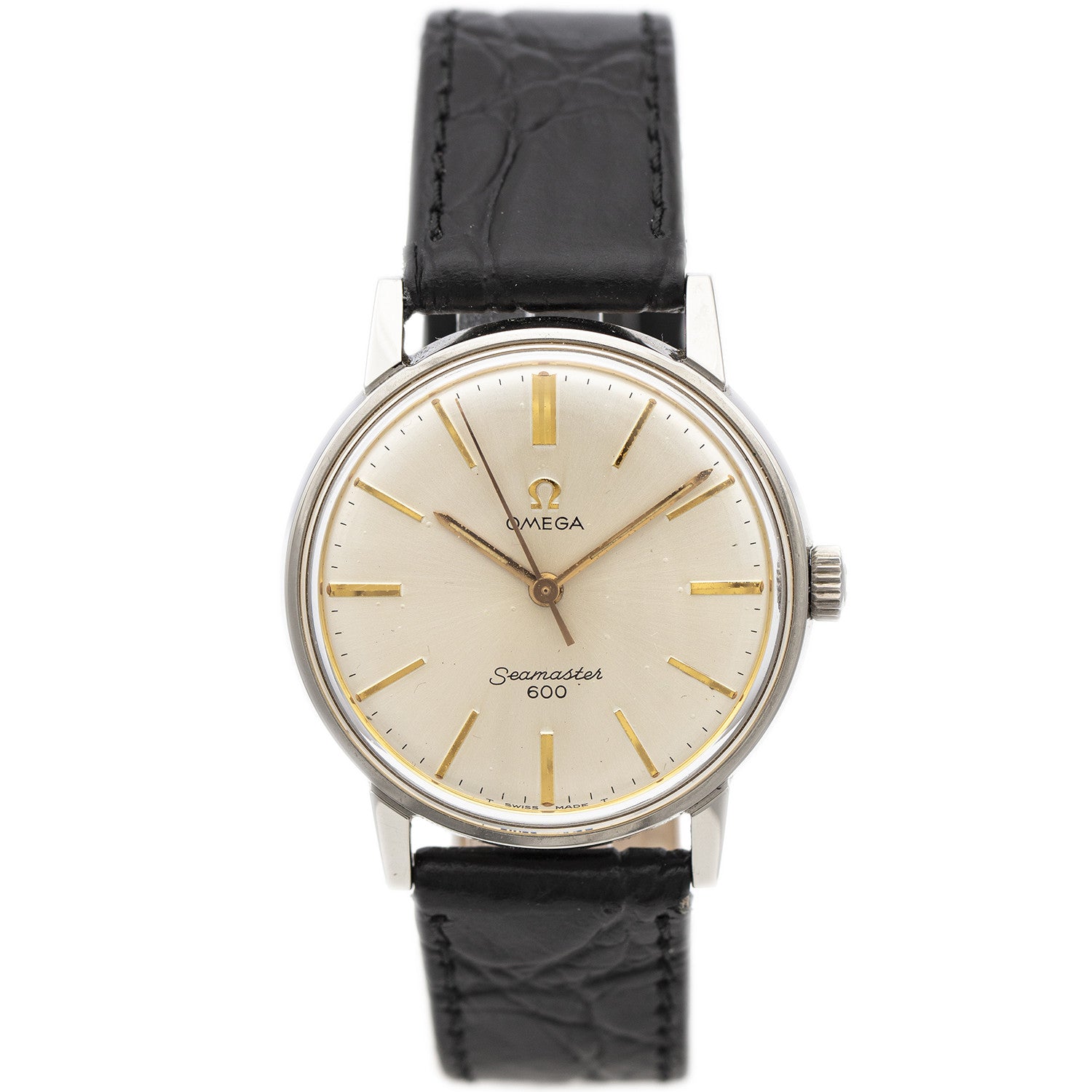 BEGAGNAD Omega Seamaster 600 Stål & Läderrem Ref 135.011