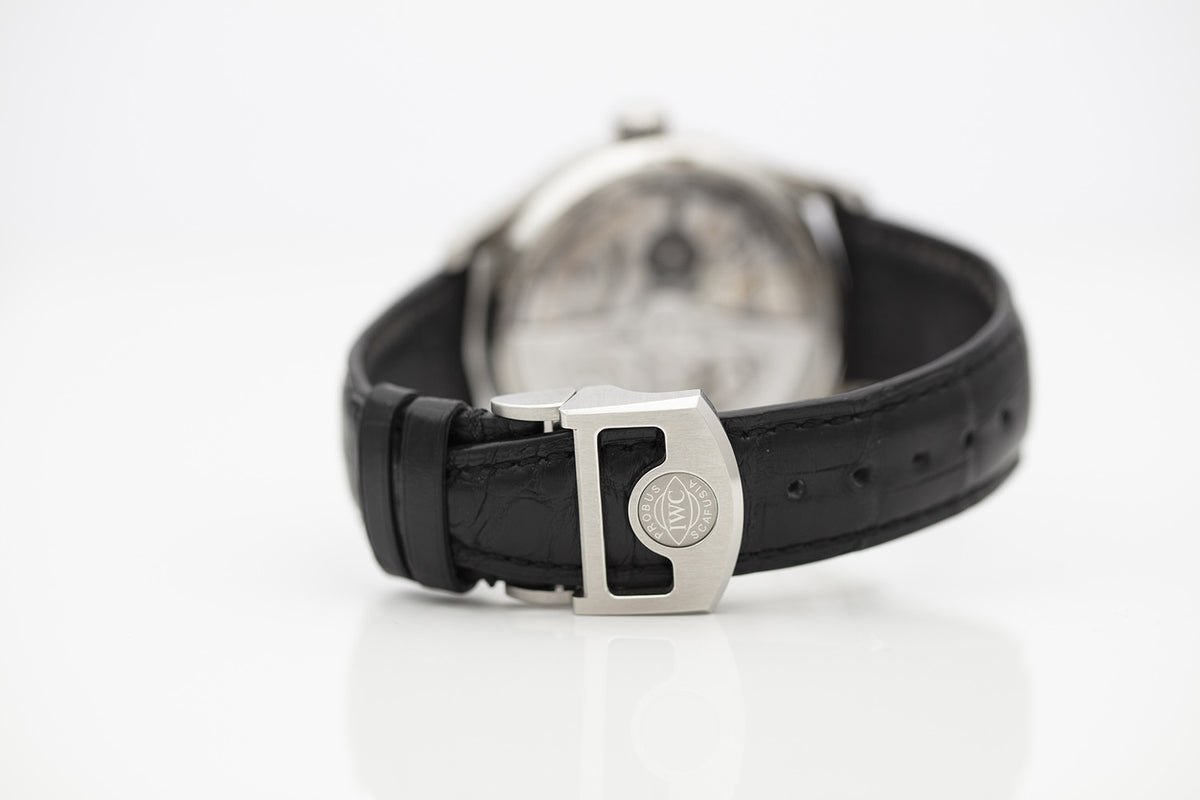 SÅLD - BEGAGNAD IWC Portuguese 7 Days Stål & Alligator Ref. IW500704