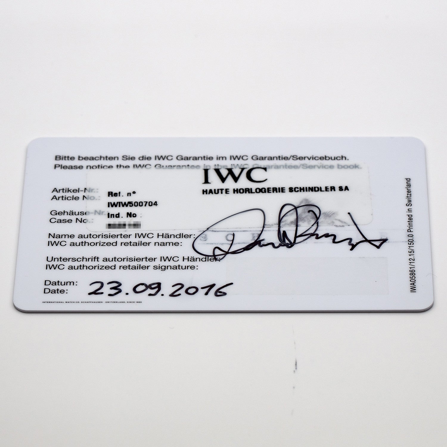 SÅLD - BEGAGNAD IWC Portuguese 7 Days Stål & Alligator Ref. IW500704