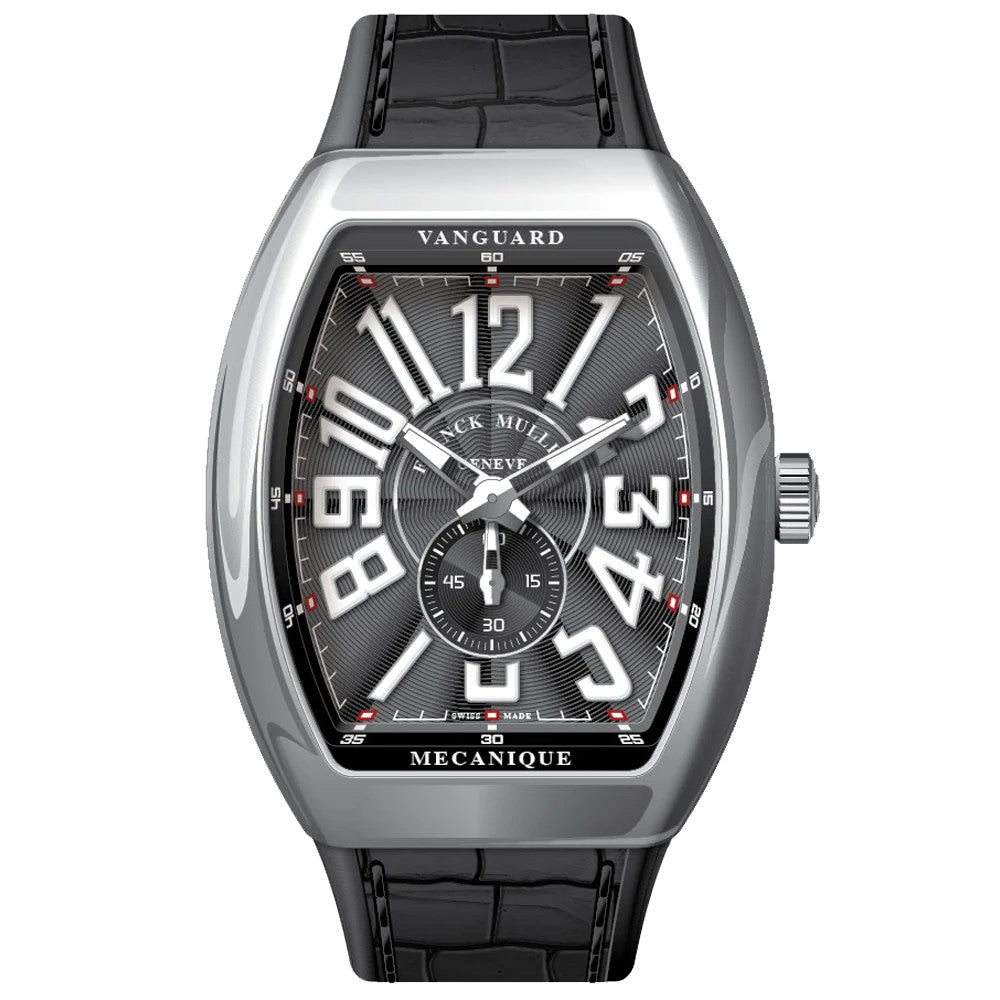 Franck Muller - V45 Vanguard Manual Smal Second Stainless Steel Black Ref: V 45 S S6 (NR) (AC) (NR. BLC AC)