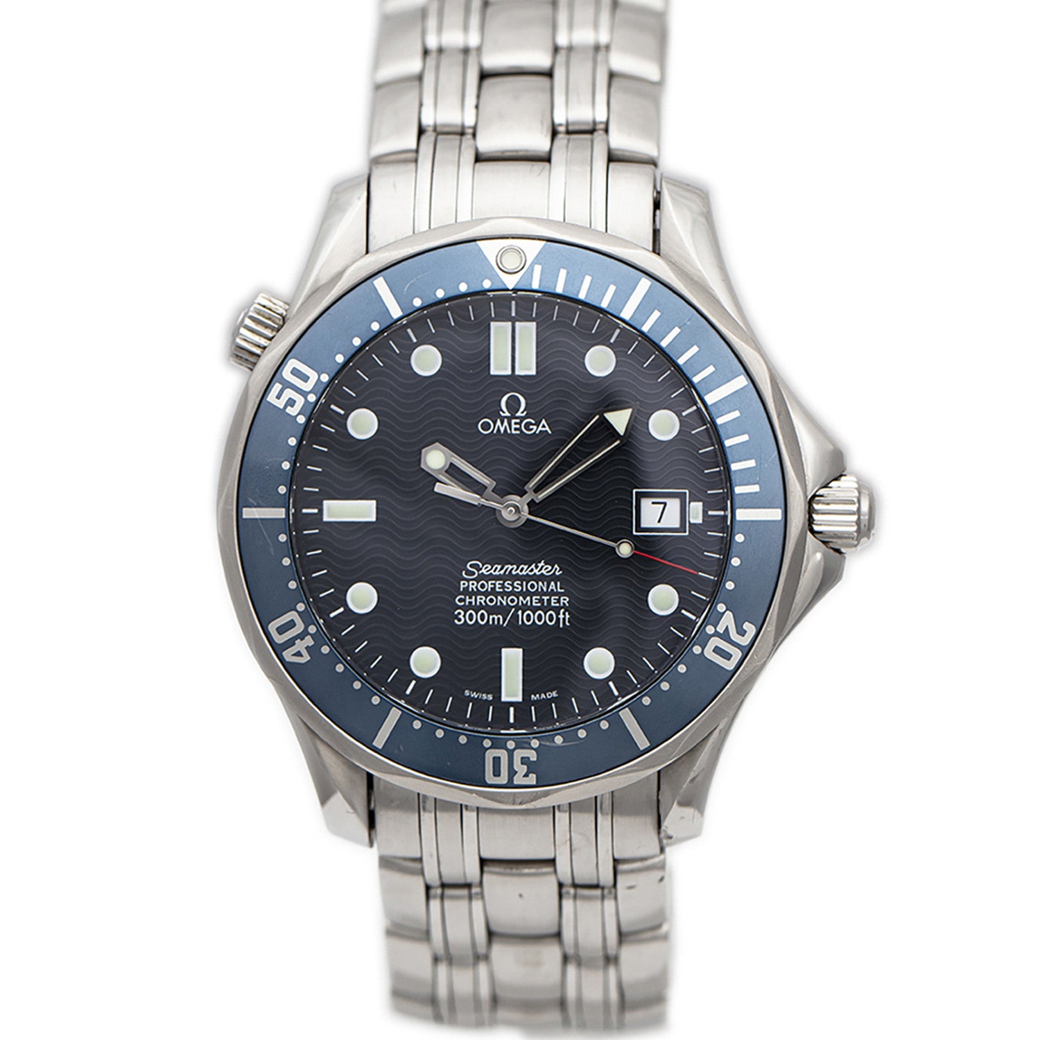 BEGAGNAD Omega Seamaster Diver Automatic 41 mm blå & stål Ref 2551.80.00