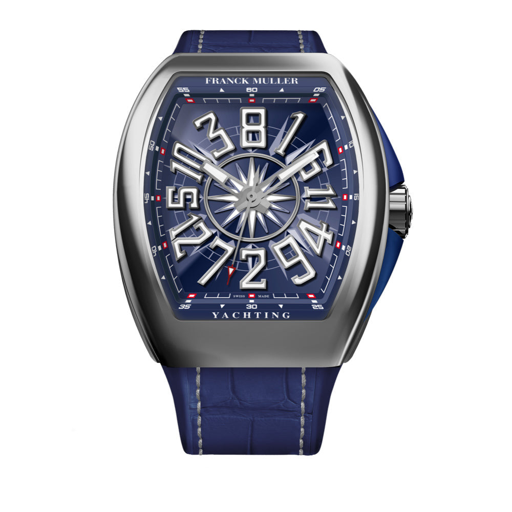 Franck Muller - V45 Vanguard Yachting Crazy Hours Stainless Steel Blue Ref: V45 CH YACHT AC (BL)