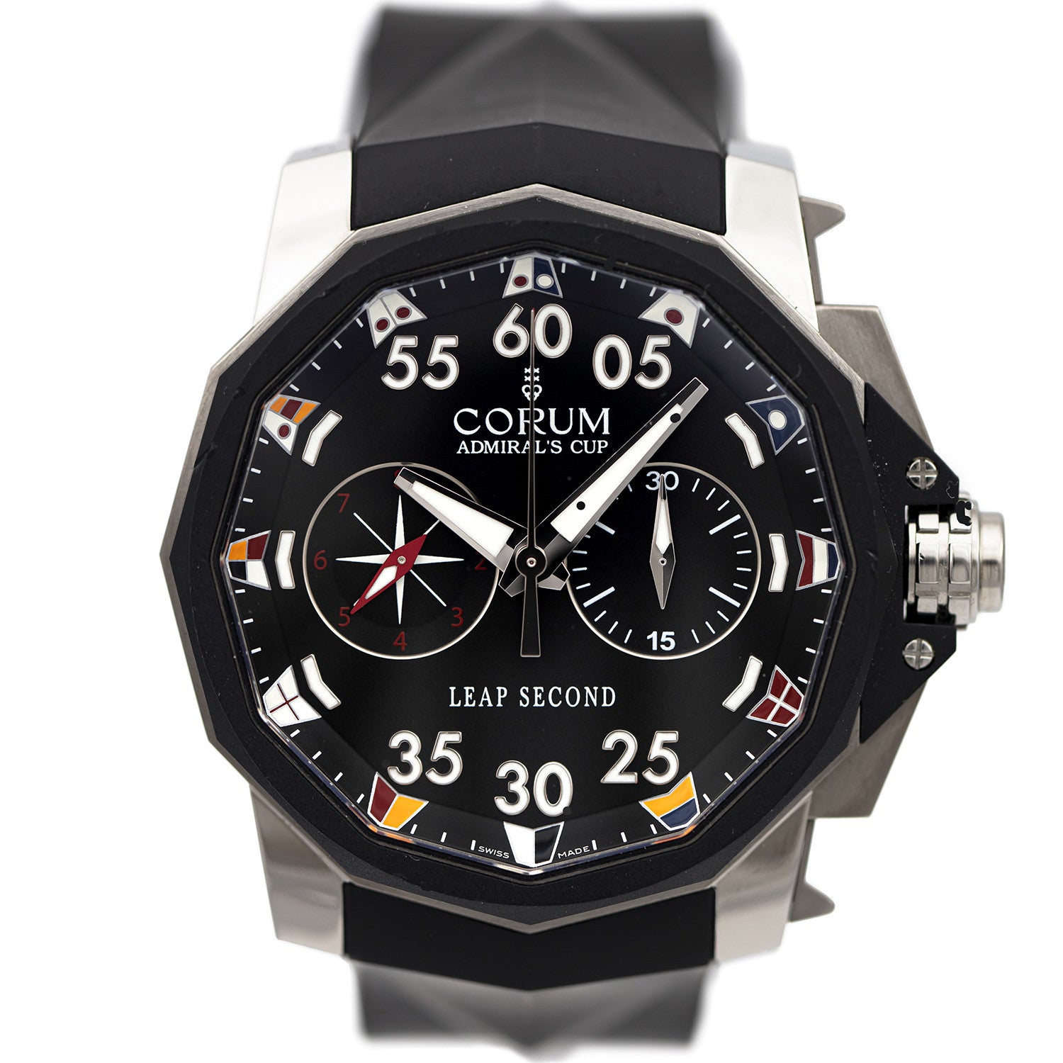 PRE-OWNED Corum Admirals Cup Leap Second 48 Titan & Gummi 48mm Limited Edition 2019 Ref:895.931.06/0371 AN92