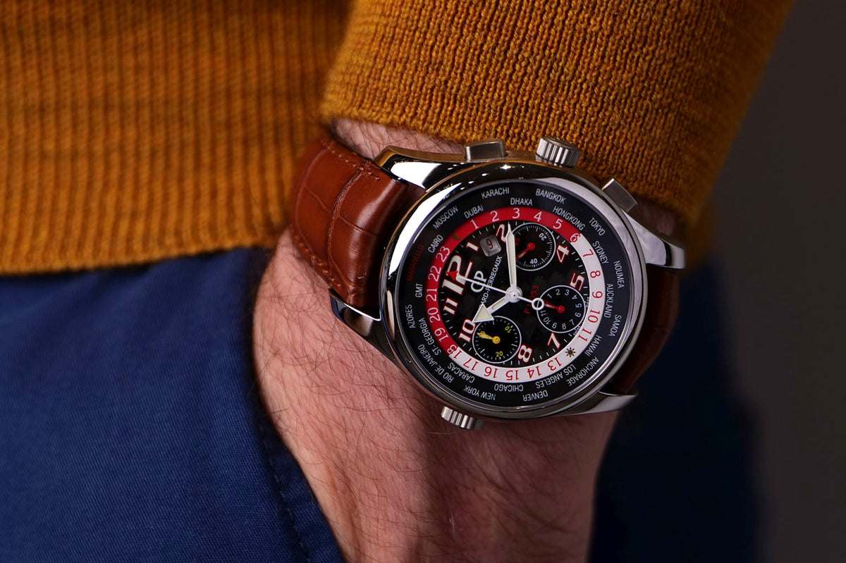 SOLD - PRE-OWNED Girard-Perregaux WW.TC World Time Ferrari F1 053 Limited Edition 49800