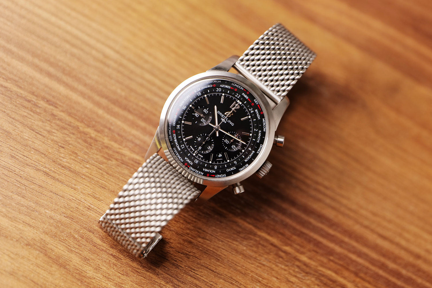 BEGAGNAD Breitling Transocean Unitime Pilot Svart & Armband AB0510U6/BC2