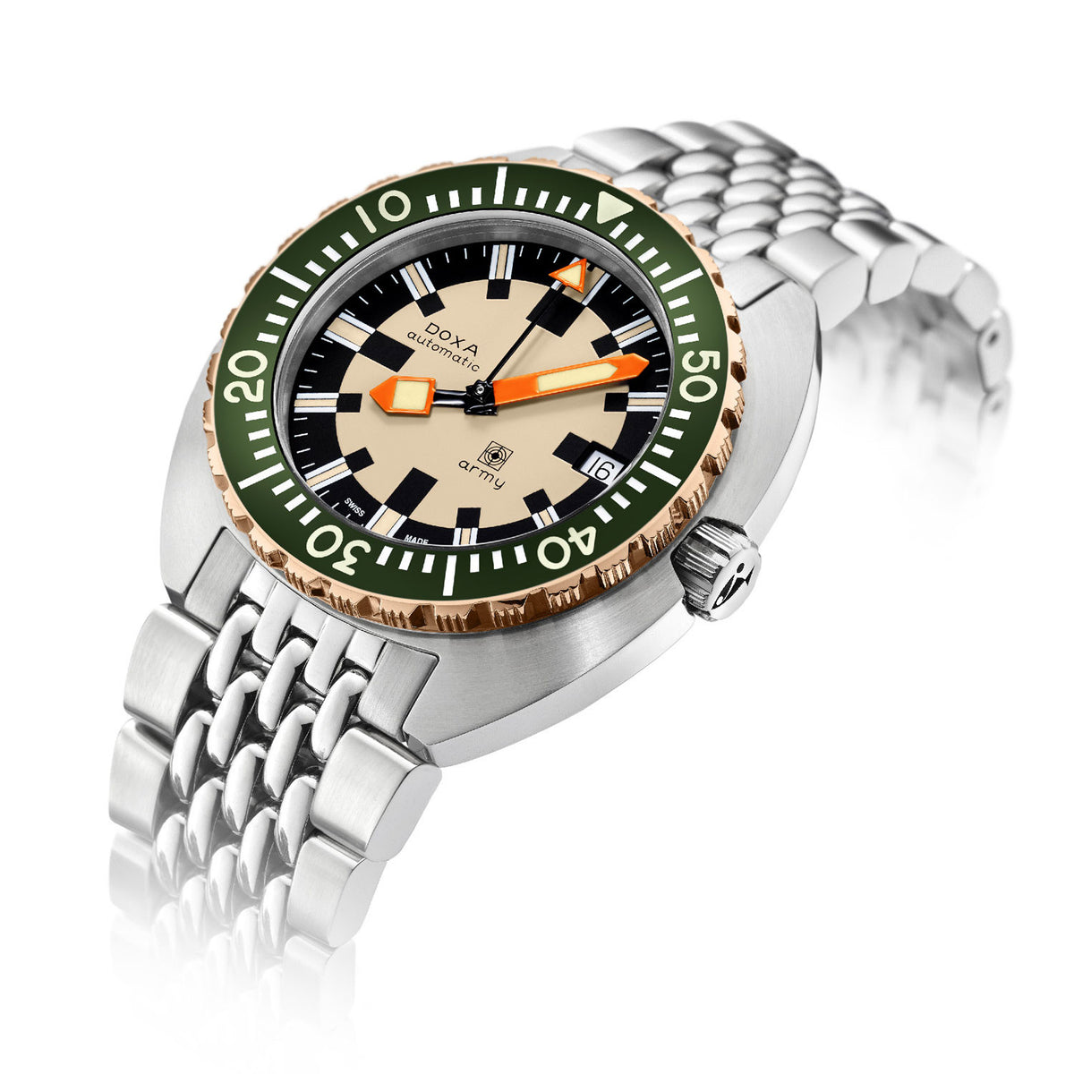 DOXA Army Green & Bronze Bezel, armband 785.60.031.10