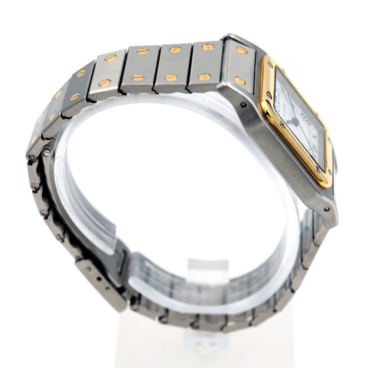 SOLD - PRE-OWNED Cartier Santos Galbee Gold & Steel 187901