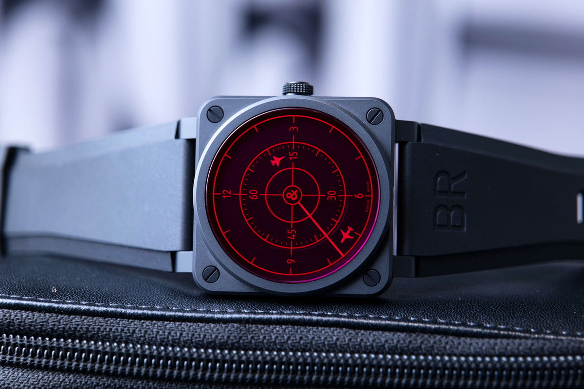 SÅLD - BEGAGNAD Bell&Ross Red Radar Ceramic Limited edition BR0392