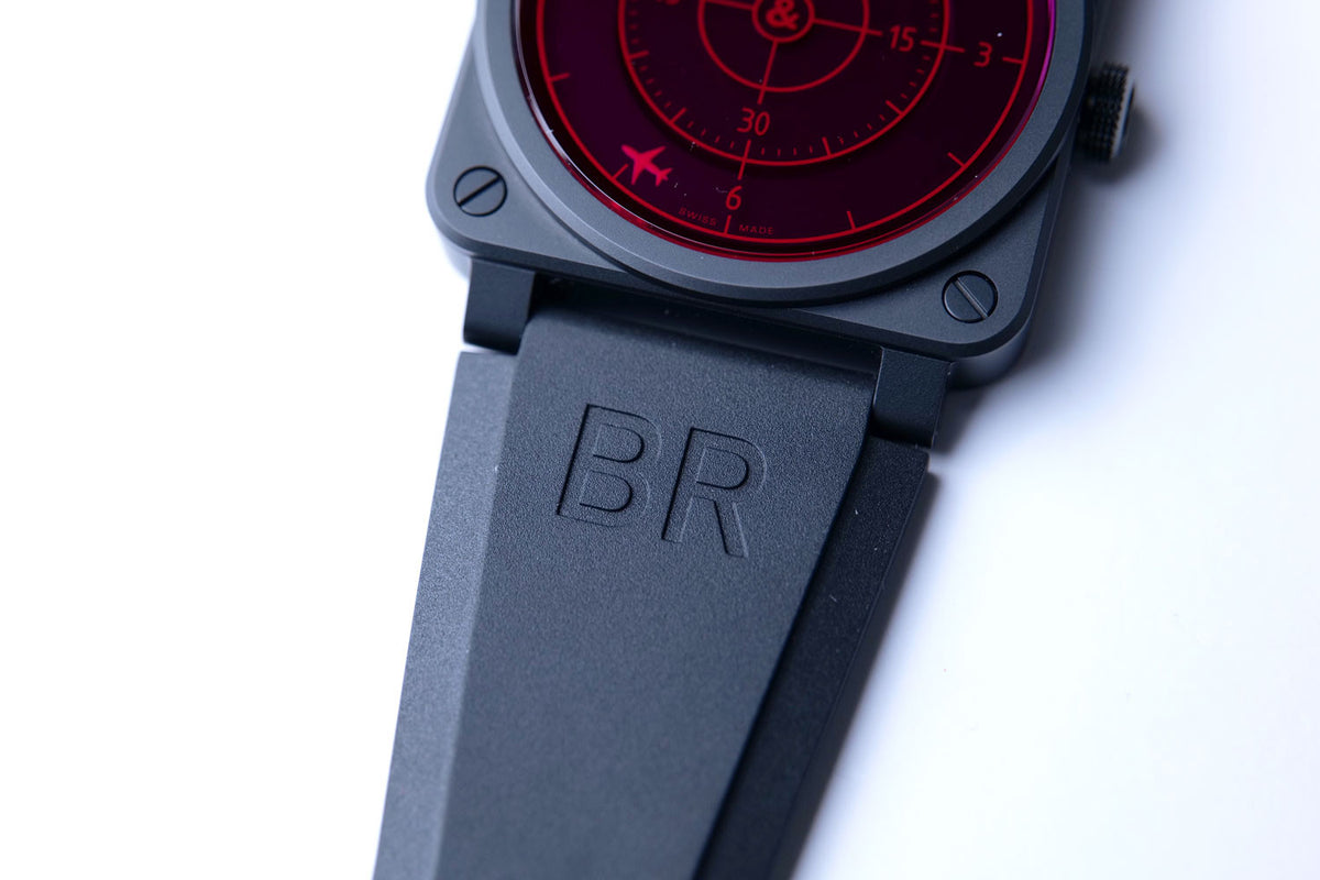 SÅLD - BEGAGNAD Bell&Ross Red Radar Ceramic Limited edition BR0392