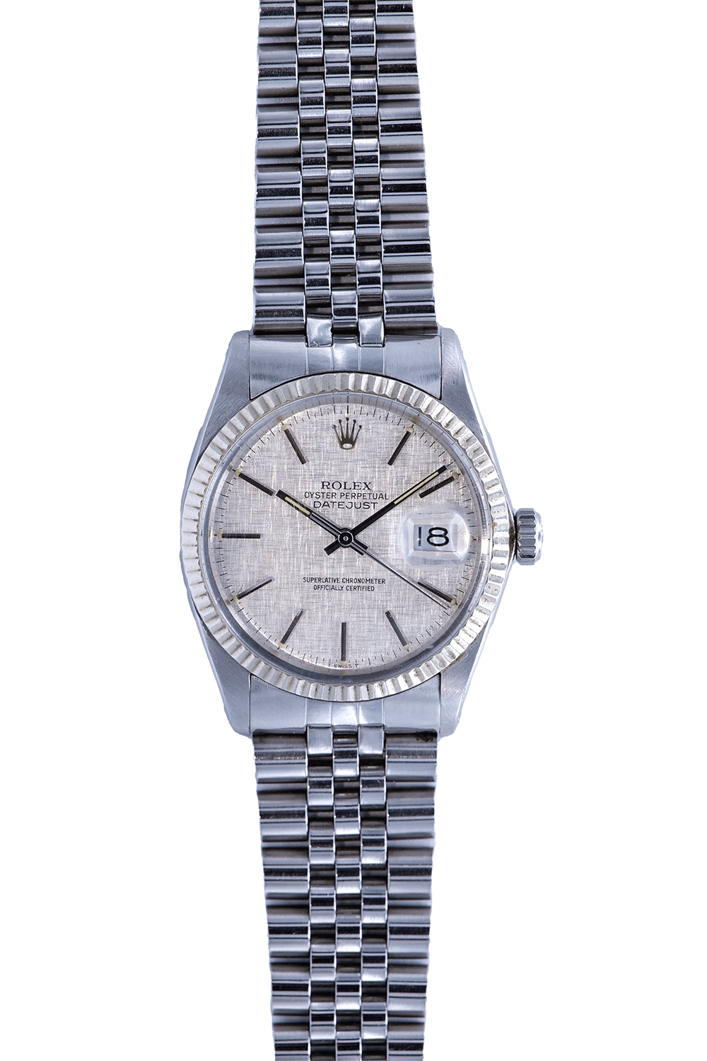 SÅLD-BEGAGNAD Rolex Datejust 36mm Linen Dial 16014