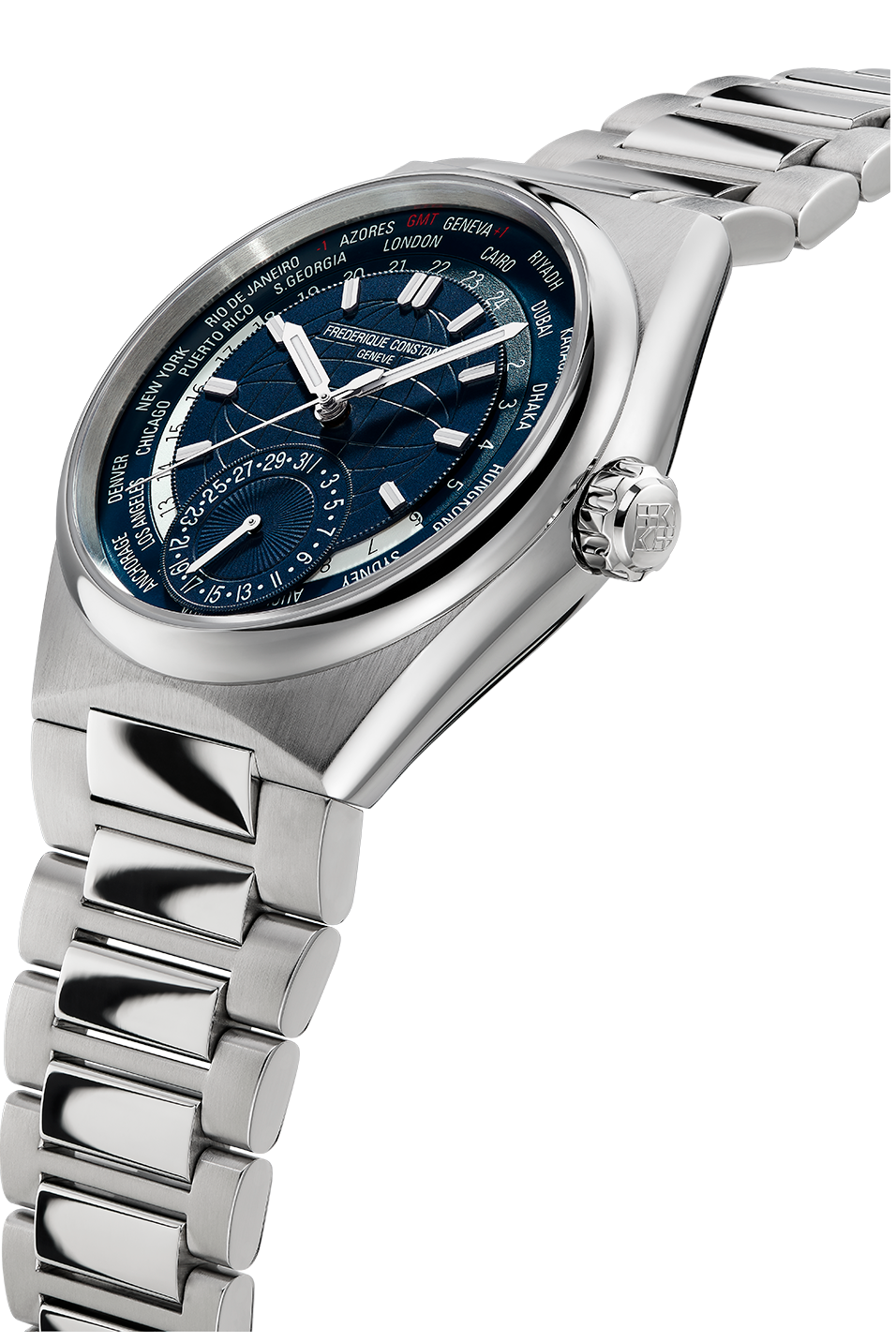 Frederique Constant Highlife Worldtimer Manufacturer 41mm Blue & Stainless steel FC-718N4NH6B