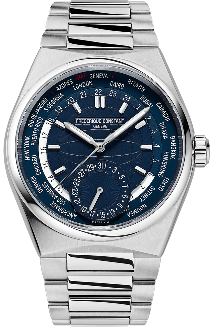 Frederique Constant Highlife Worldtimer Manufacturer 41mm Blue & Stainless steel FC-718N4NH6B