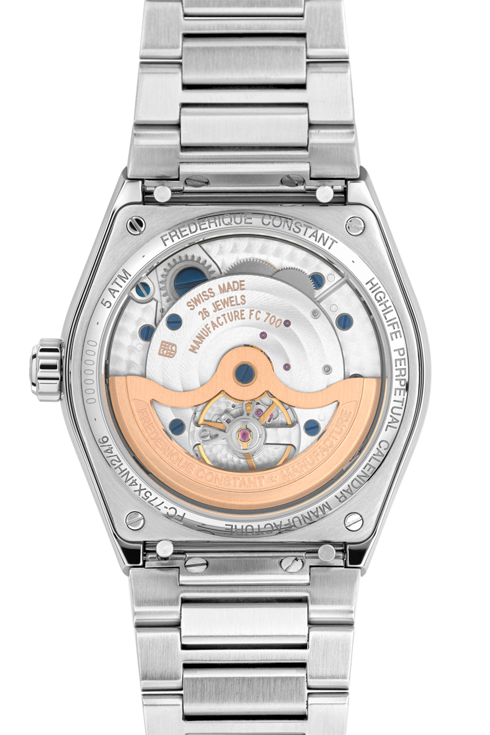 Frederique Constant Highlife Perpetual Calender Manufacturer 41mm Blue & Stainless steel FC-775BL4NH6B