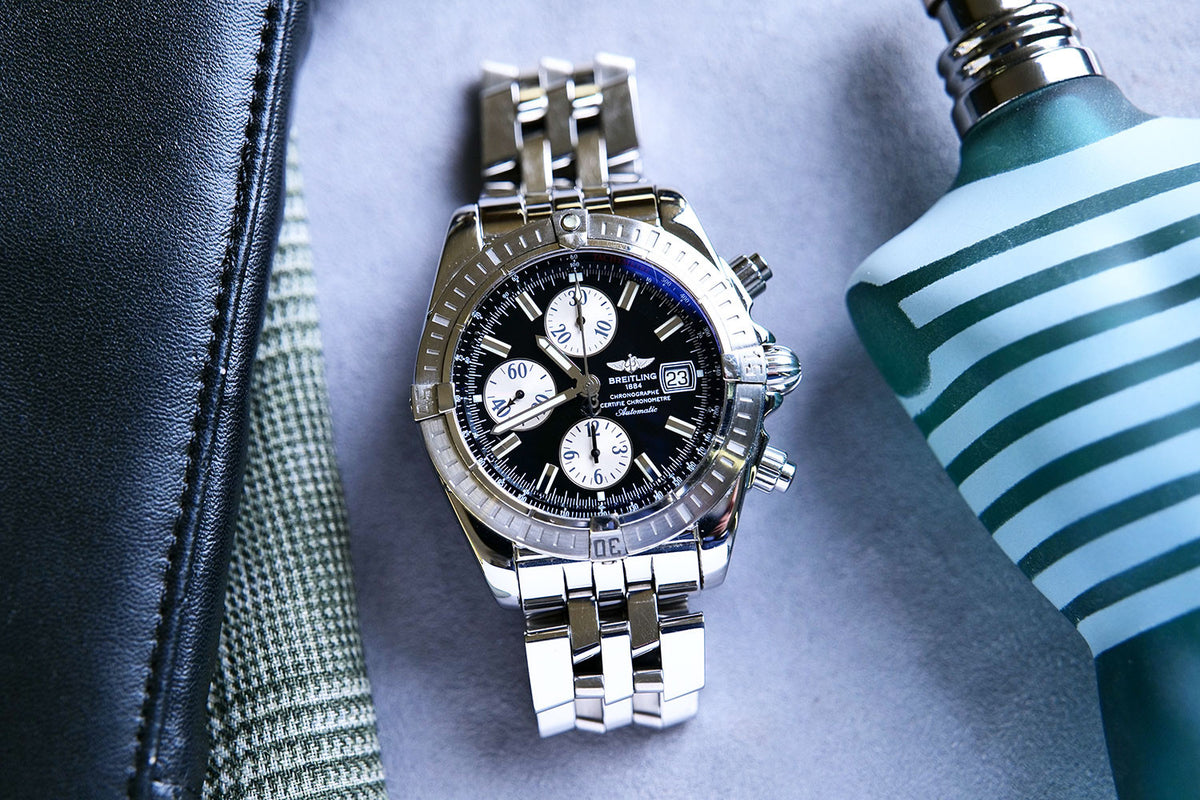 BEGAGNAD Breitling Chronomat Evolution 44mm Svart & rostfritt stål A13356