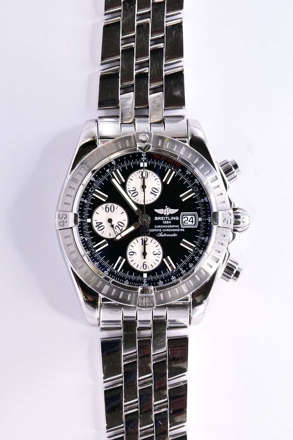 BEGAGNAD Breitling Chronomat Evolution 44mm Svart & rostfritt stål A13356