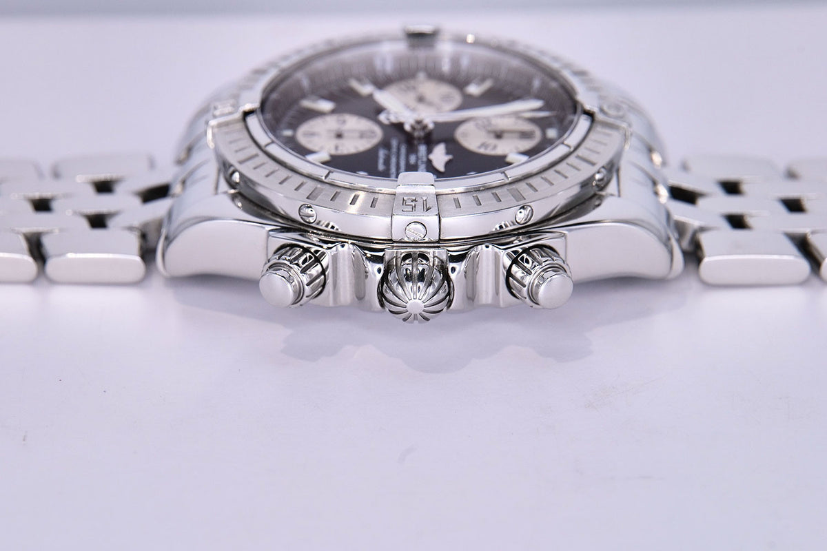 BEGAGNAD Breitling Chronomat Evolution 44mm Svart & rostfritt stål A13356