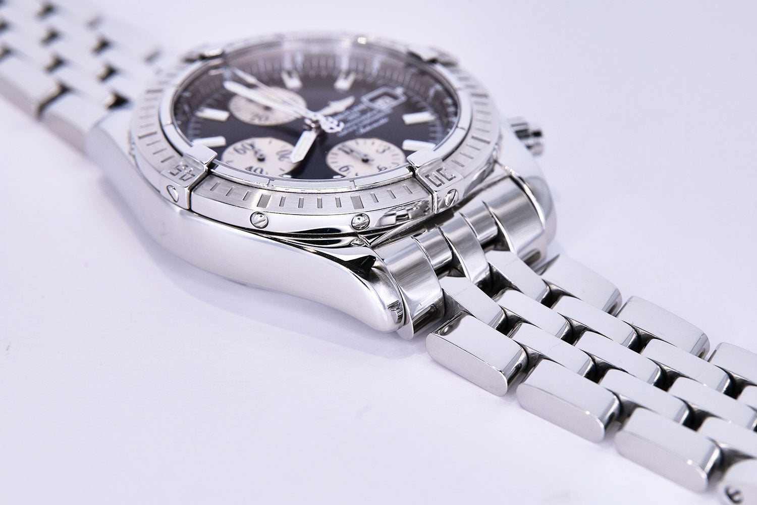 BEGAGNAD Breitling Chronomat Evolution 44mm Svart & rostfritt stål A13356