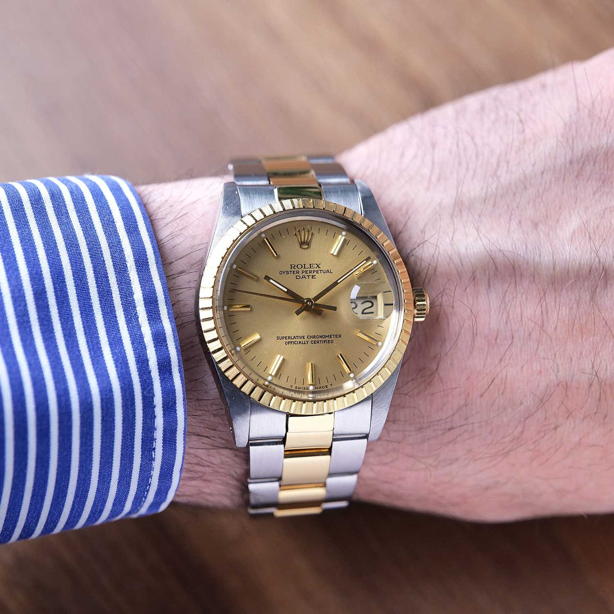 PRE-OWNED Rolex Oyster Perpetual Date 15053