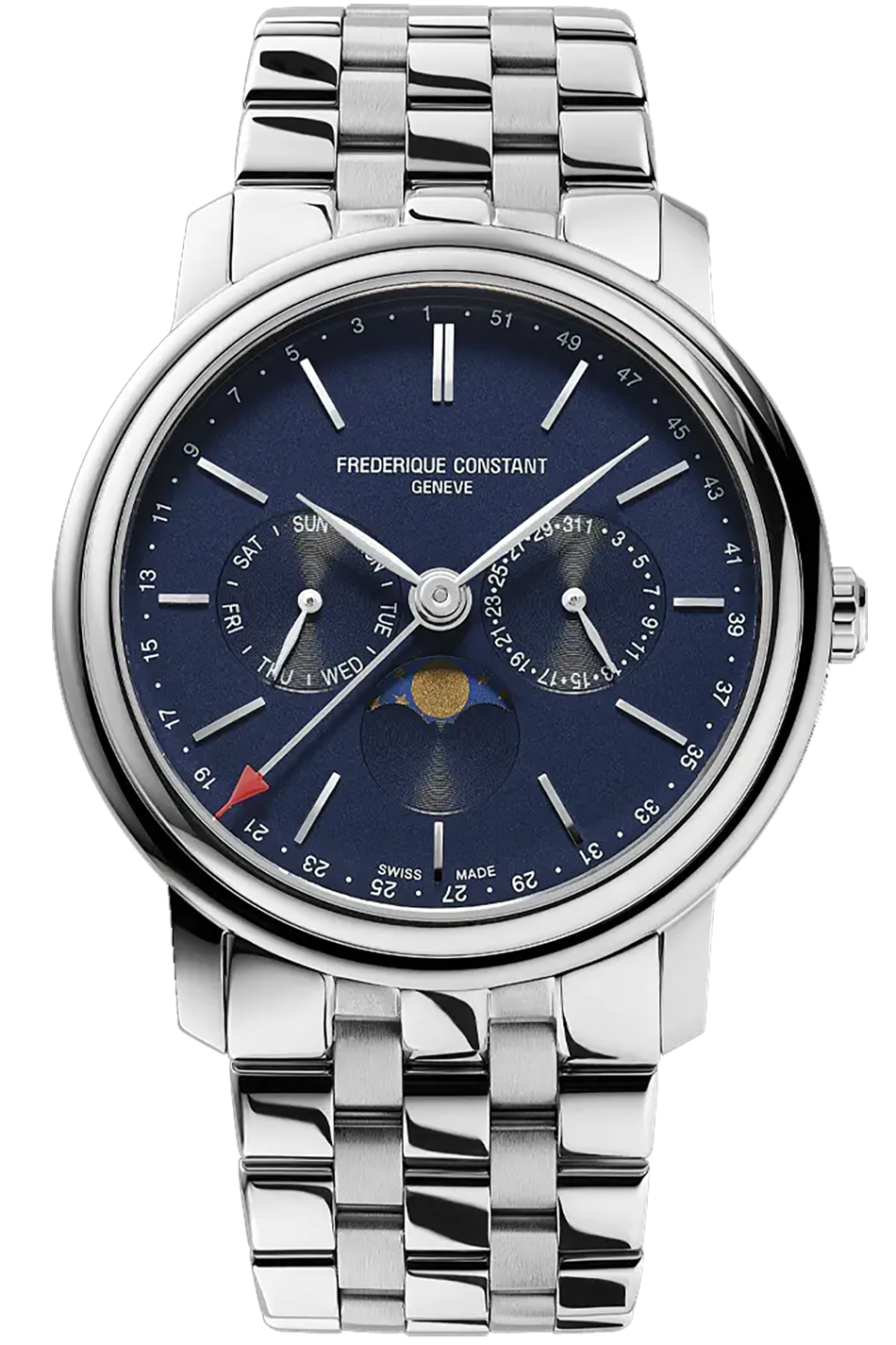 Frederique Constant Classics Index Business Timer 40mm Blue & Steel FC-270N4P6B