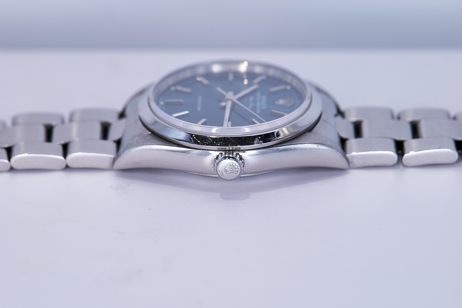 SOLD PRE-OWNED Rolex Air King 34mm Blue & Steel 14000