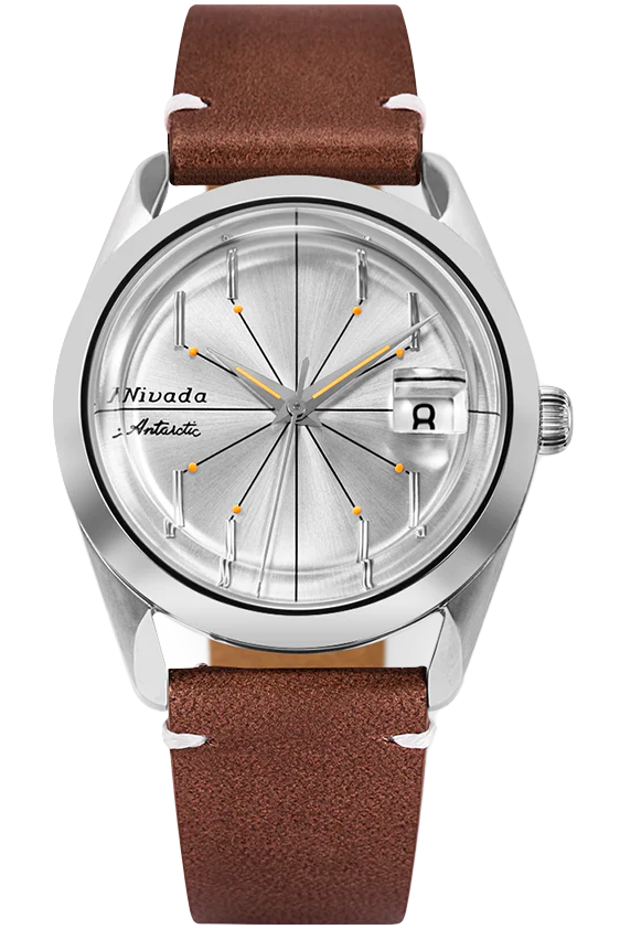 Nivada Grenchen Antarctic Spider Automatic Brun Läderrem 32023A02