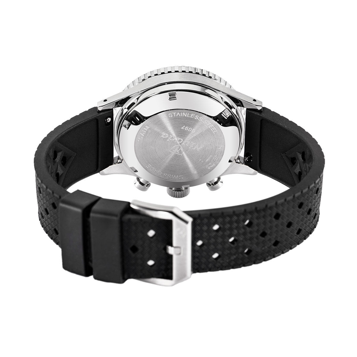 Nivada Grenchen Chronomaster Broad Arrow Manual Rubber Strap 86008M01
