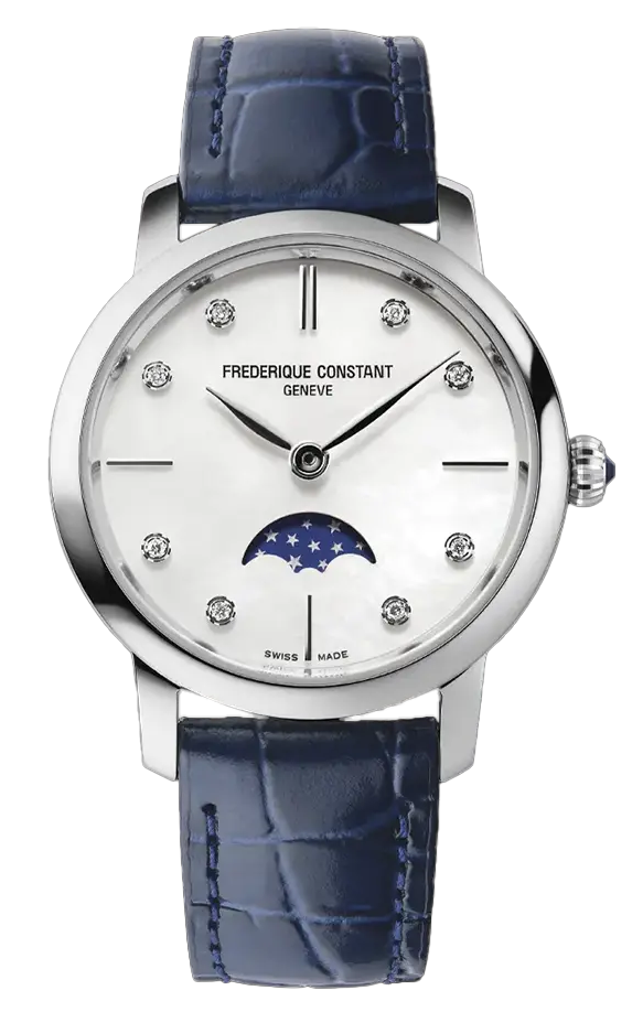 Frederique Constant Slimline 30 mm Moonphase & Diamonds Ladies Watch