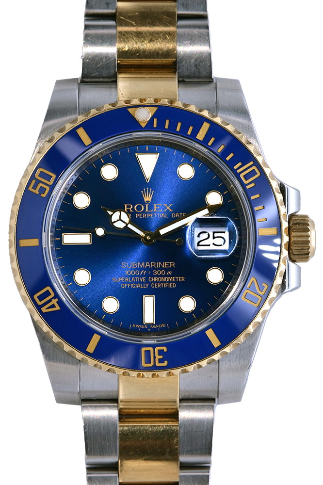 PRE-OWNED Rolex Submariner Blue Gold & Steel 116613LB