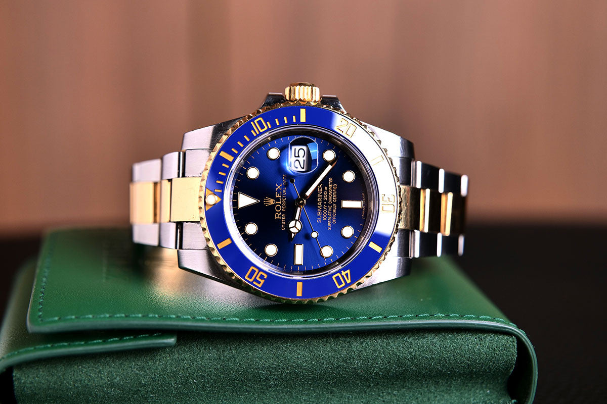PRE-OWNED Rolex Submariner Blue Gold & Steel 116613LB