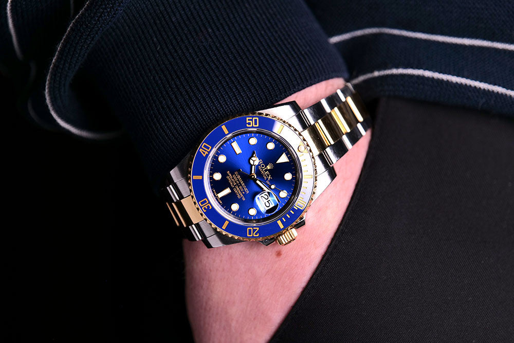 PRE-OWNED Rolex Submariner Blue Gold & Steel 116613LB