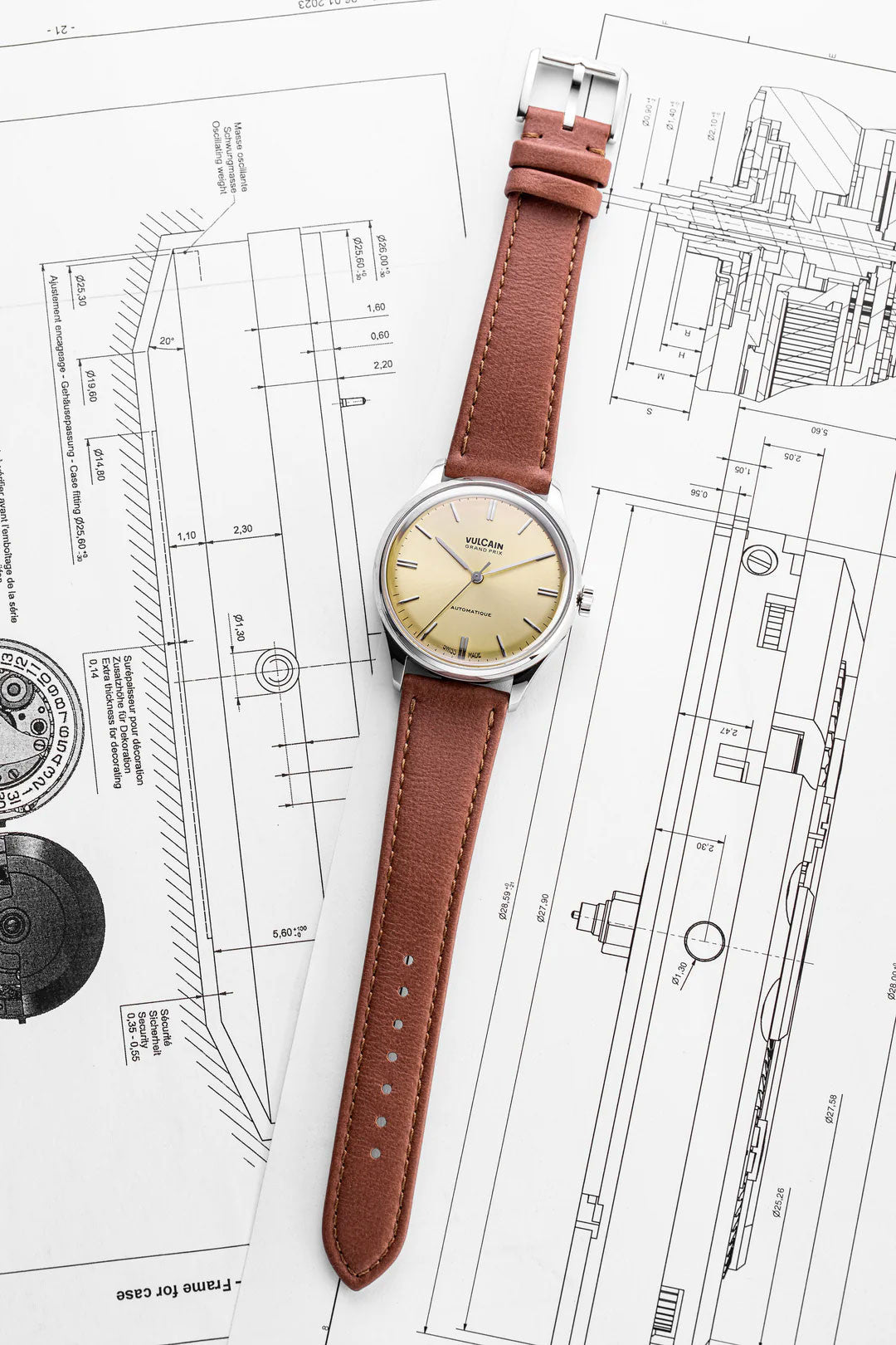 Vulcain Grand Prix Champagne 39mm 670171A70.BAC20