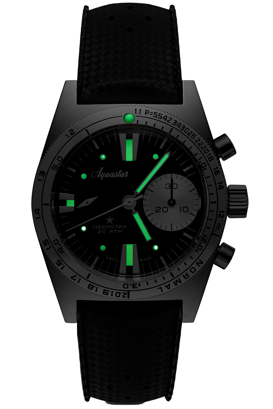 Aquastar 2022 Deepstar Chronograph Svart