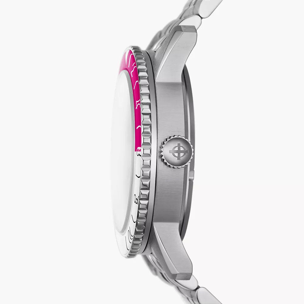 Zodiac Super Sea Wolf GMT Rosa & Länk i stål ZO9416