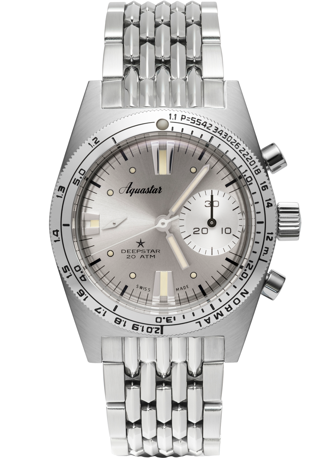 Aquastar Deepstar Chronograph Silver