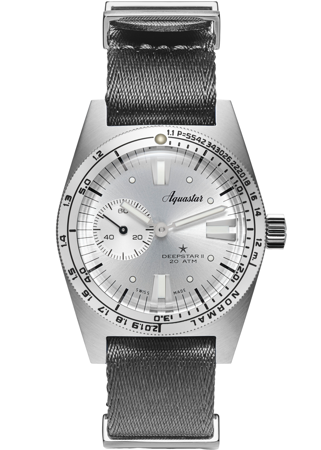 Aquastar Deepstar II Vintage Silver Star & Natoband