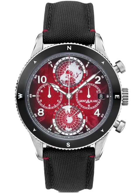 Montblanc 1858 Geosphere Chronograph 0 Oxygen Limited Edition Red
