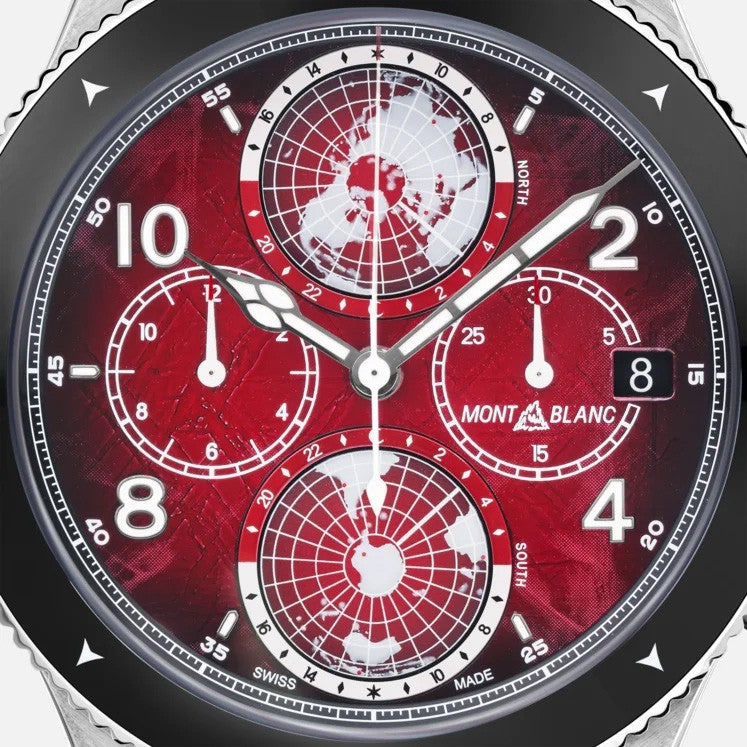 Montblanc 1858 Geosphere Chronograph 0 Oxygen Limited Edition Red