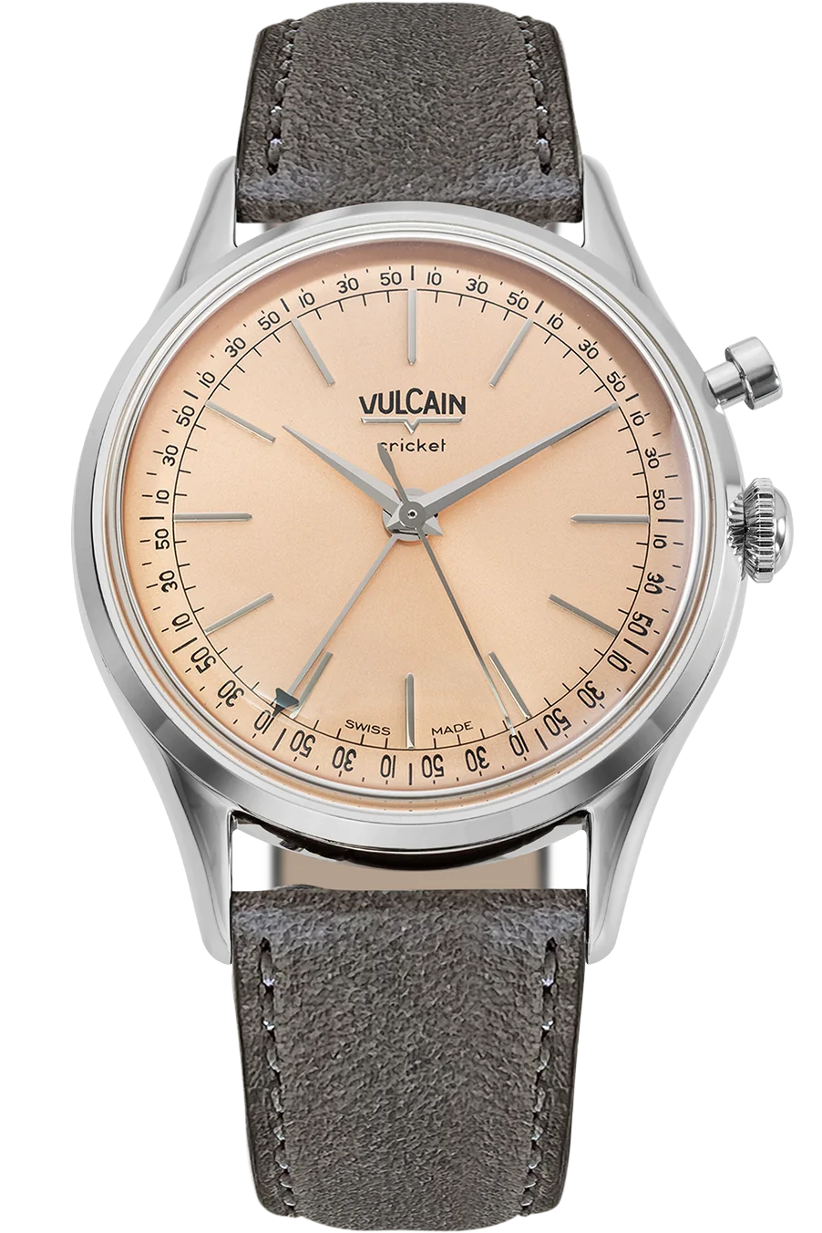 Vulcain President 39mm Ljusrosa & brunt läderarmband 100273A80.BAC213