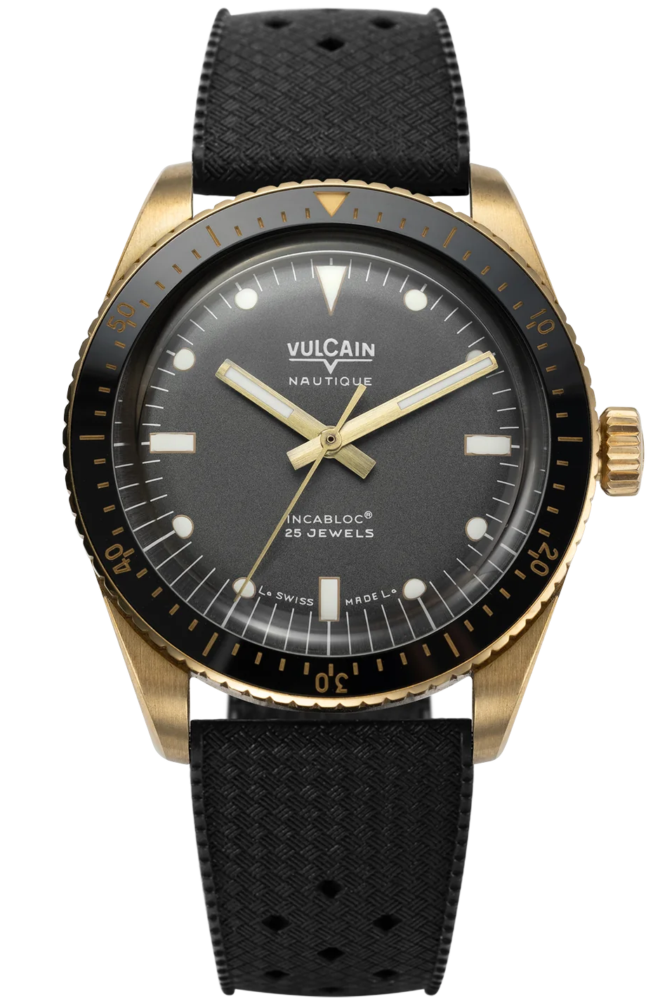 Vulcain Skindiver Bronze & Grey, Gummiband 662170A17.BNR200