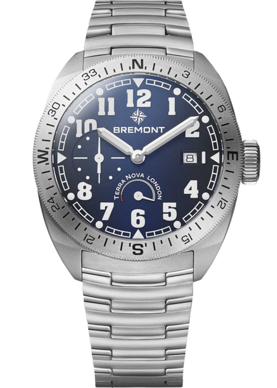 Bremont Terra Nova Turning Bezel Power Reserve Blue