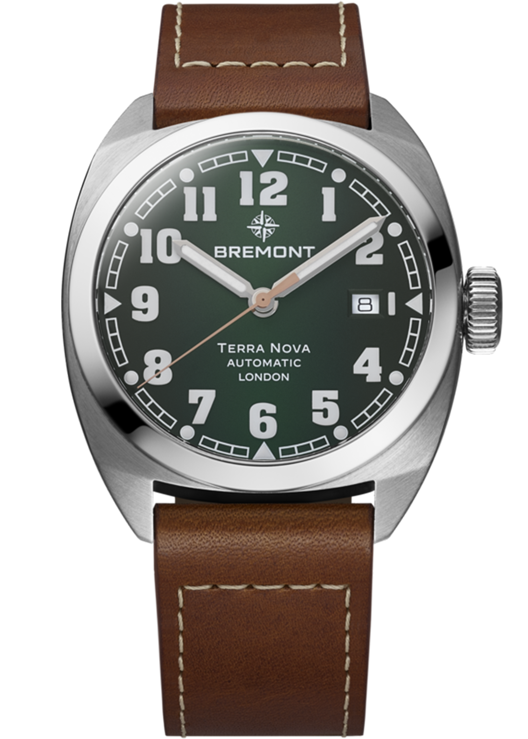 Bremont Terra Nova 40.5 Datum Grön & Läderrem