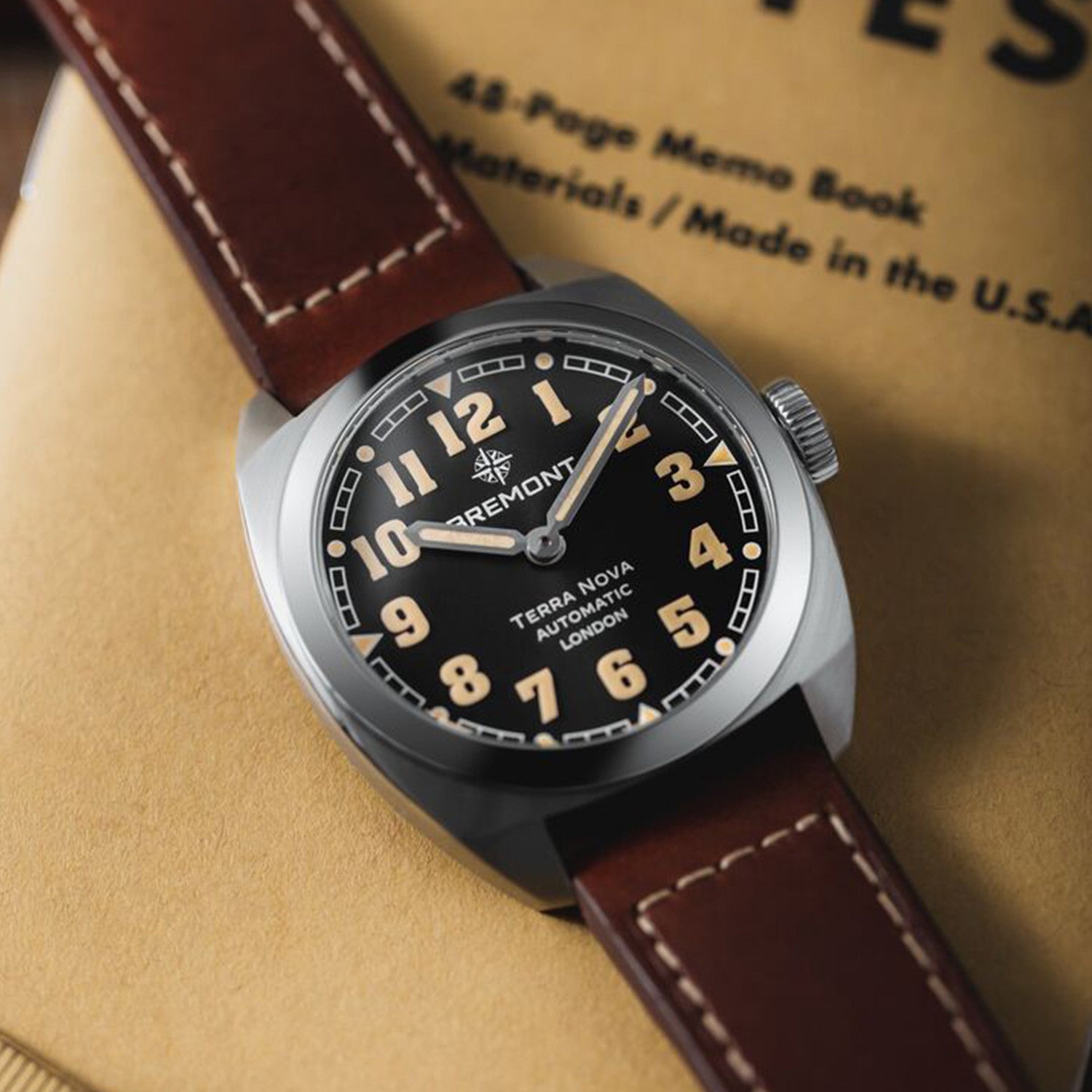 Bremont Terra Nova 38 Brun & Läder