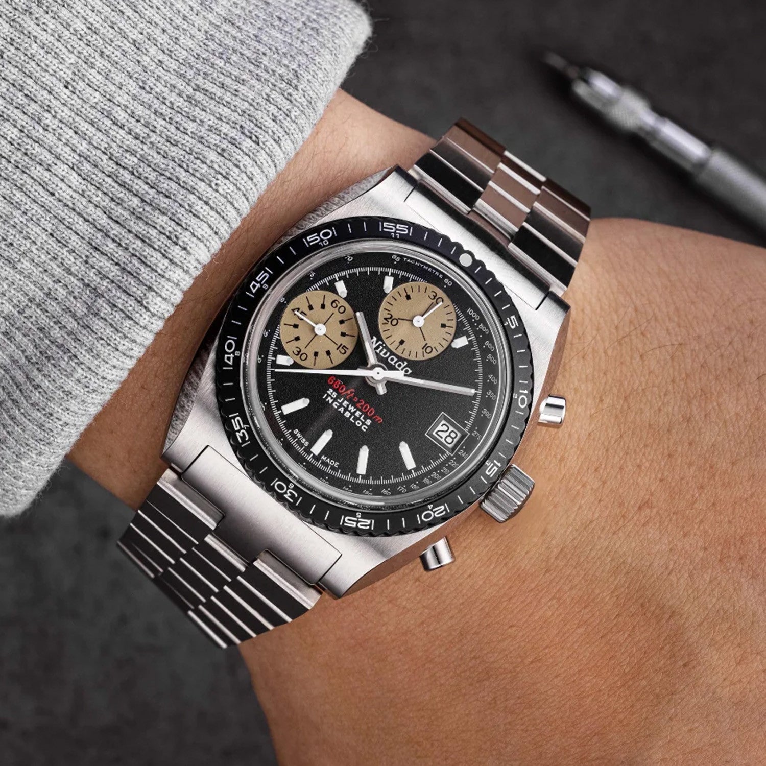 Nivada Grenchen Chronosport Yellow 77001A45