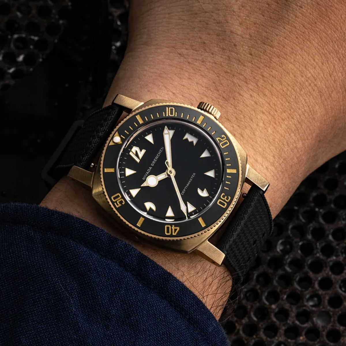 Nivada Grenchen Depthmaster Bronze Rubber Tropic 14123A01