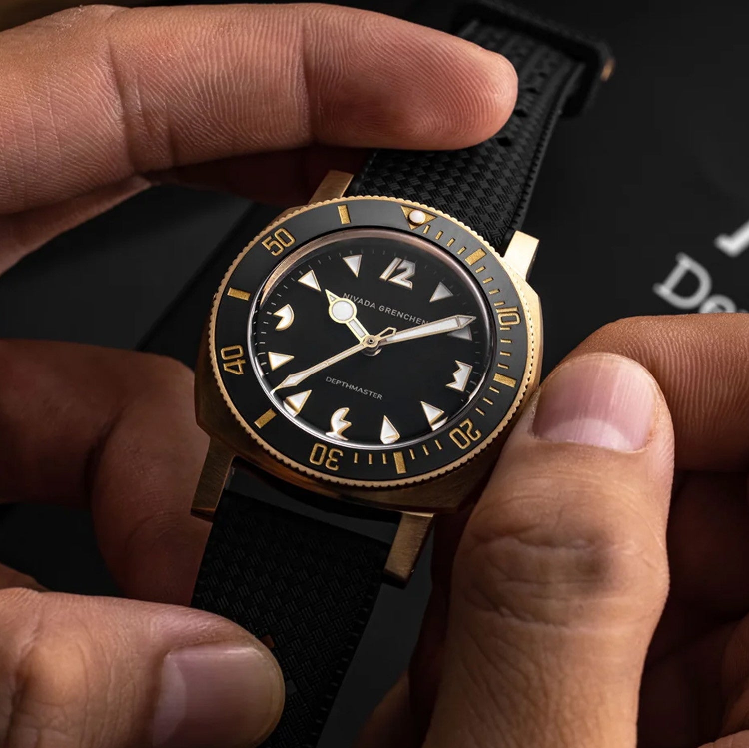 Nivada Grenchen Depthmaster Bronze Rubber Tropic 14123A01
