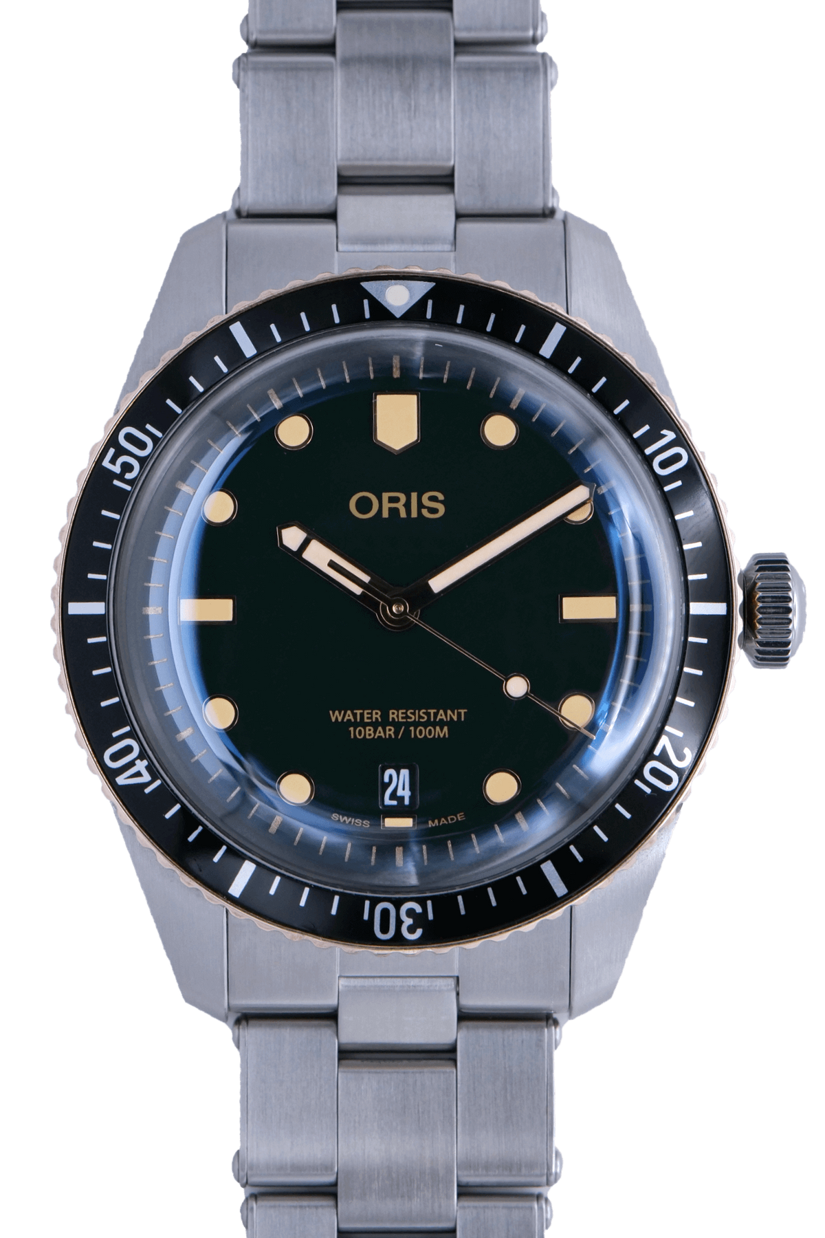 PRE-OWNED Oris Divers Sixty Five Green & Bronze 0173377074357-0782018