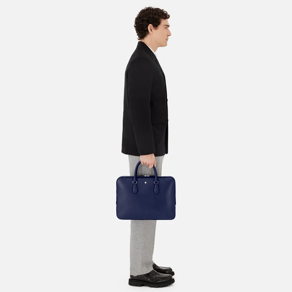 Montblanc Sartorial tunn dokumentväska BLÅ MB131715