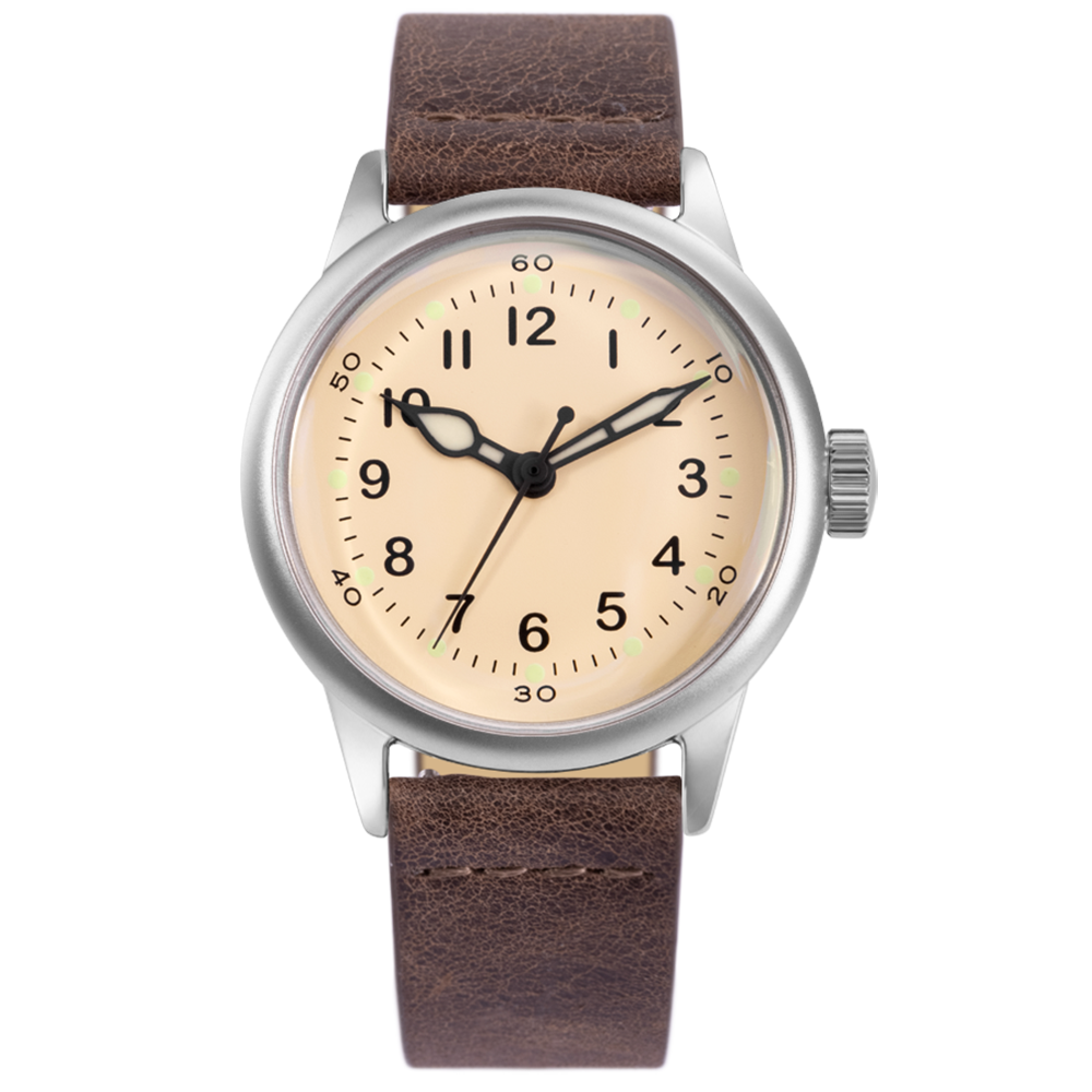 Praesidus Service Watch White Leather P-38-MIC-D